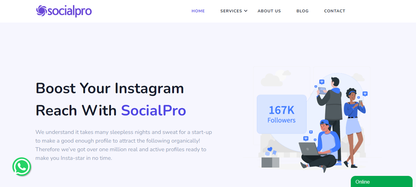 buy instagram followers from socialpro